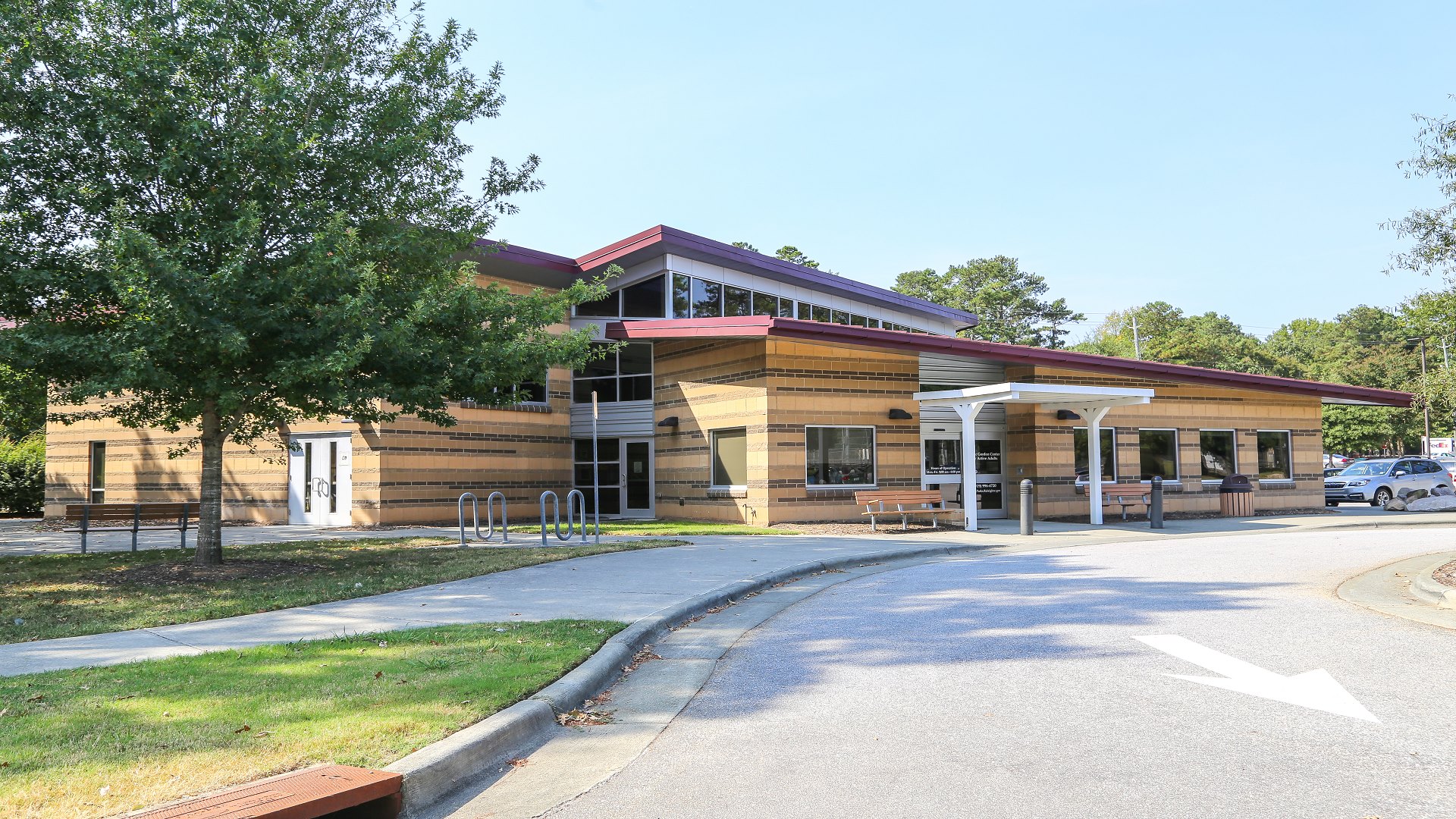 An exterior shot of the Anne Gordon Center for Active Adults 