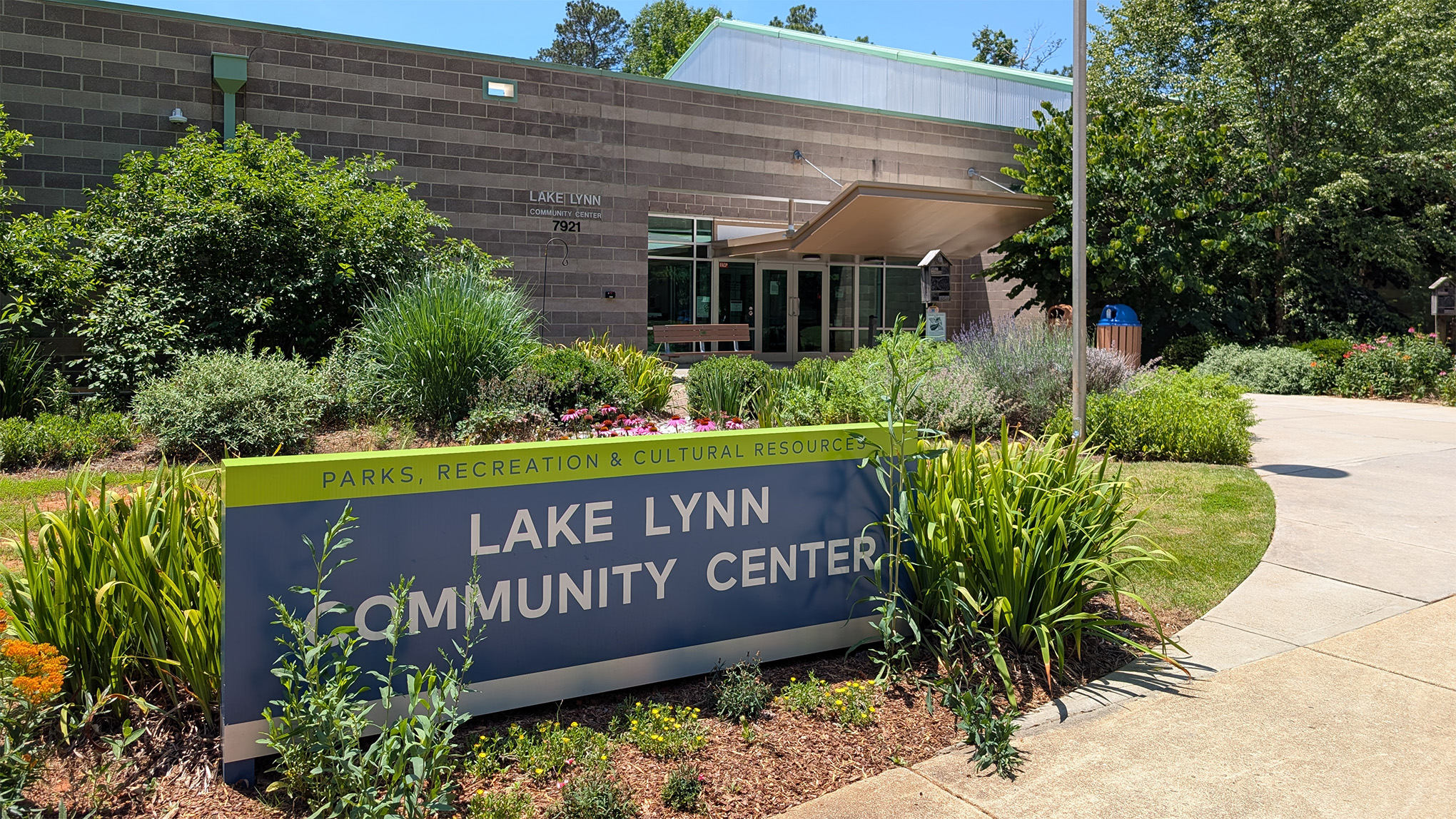 Front view of Lake Lynn Park community center