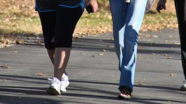 People walking on the greenway trail