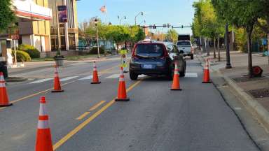 Lane shift detour