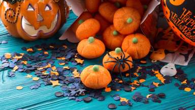 picture of halloween pumpkin and candy