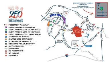 Fourth of july event map