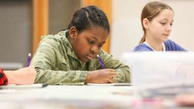 Image of a youth boy drawing 