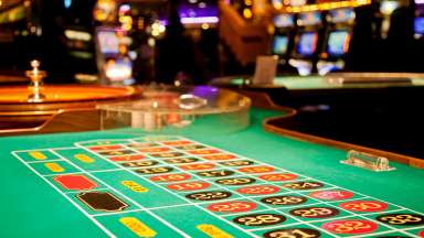 an image of a poker table