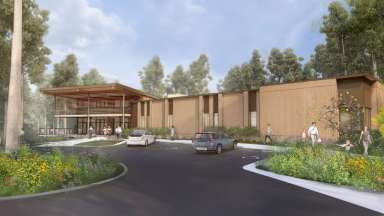 a rendering of a new building for sertoma