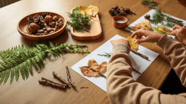 Arts and crafts with nature related items