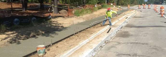 New sidewalk installation on Fox Road