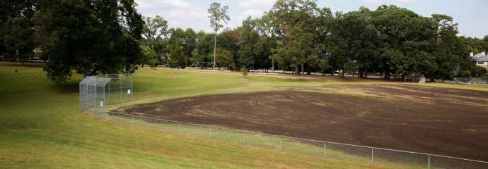 A large softball field at Fletcher Park