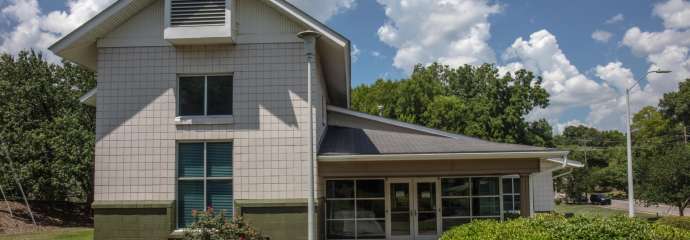 The exterior of the John P Top Greene Community Center