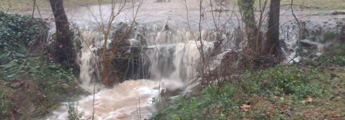 Flooding water on Ashland Street