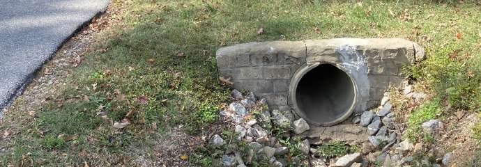 Undersized stormwater pipe on Cambridge Way