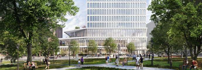 Rendering of new Civic Tower.
