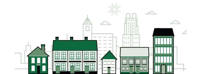 City housing skyline