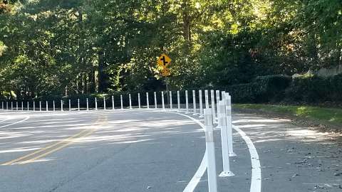 Separated bike lanes on Lineberry Road