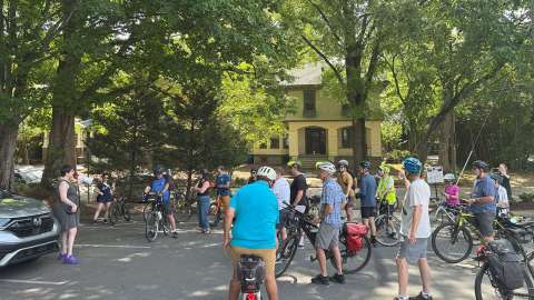 historic bike ride riders