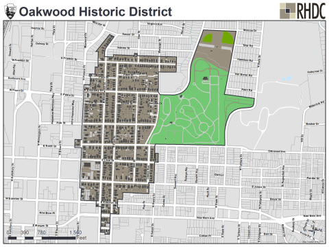 Oakwood Historic District Map