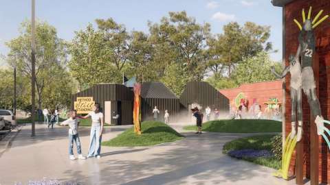 rendering of park entrance