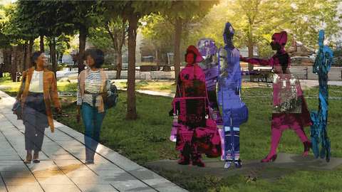 rendering of walkway next to grass