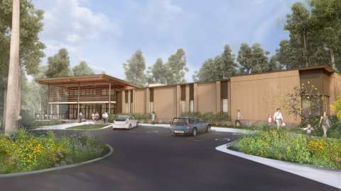a rendering of a new building for sertoma