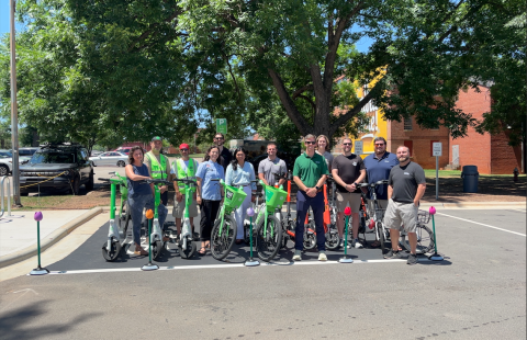 Raleigh staff and Scooter vendor staff at dix park