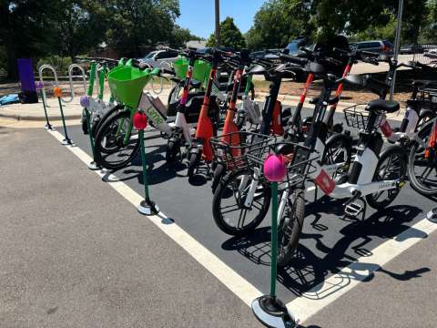 picture of new Dix Park scooter corral