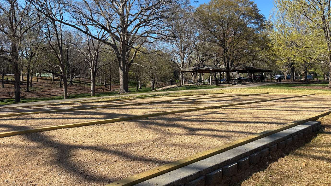 an image of the Pétanque boards at Pullen