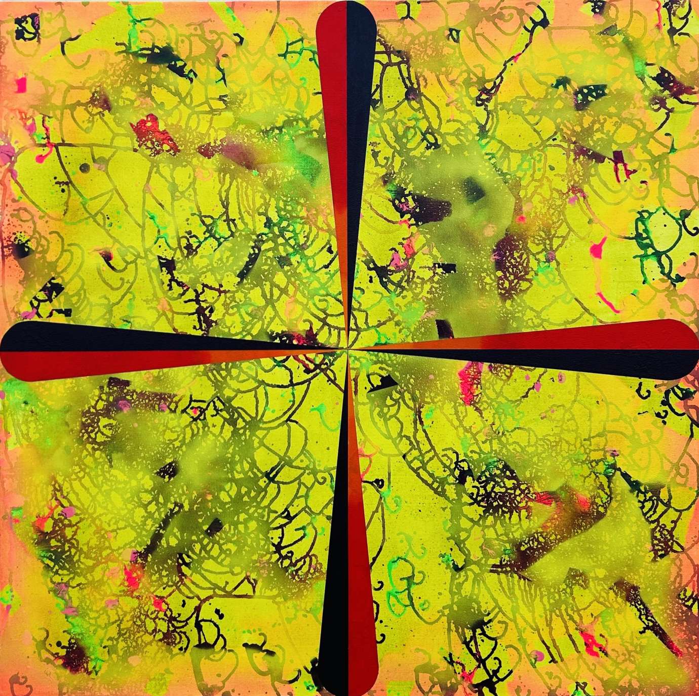 Artwork by artist Martha Thorn titled "Transformation (Yellow)"