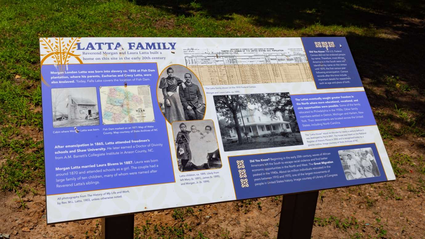 information board at Latta