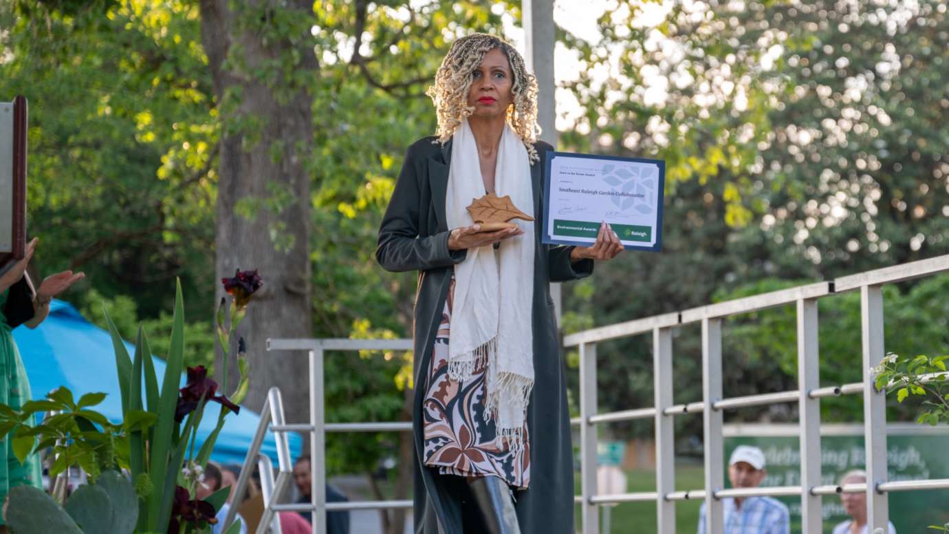 Person accepting award