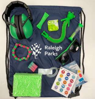 items inside the sensory kits