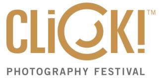 gold lettering saying Click